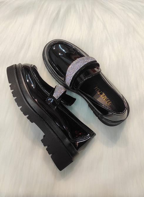 Embellished Round Toe Chunky Loafer